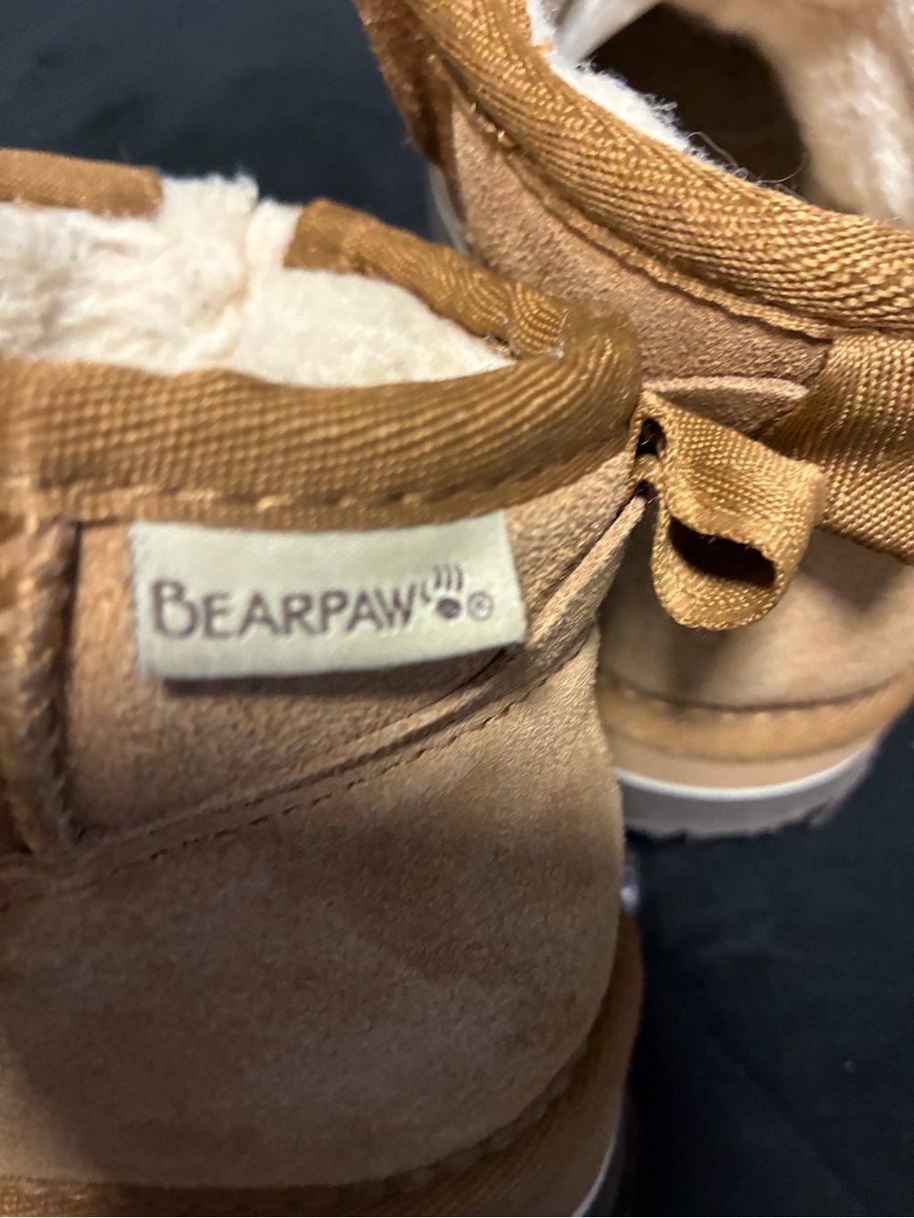 BearPaw Kids Chestnut Suede Shearling 4 - Picture 5 of 8
